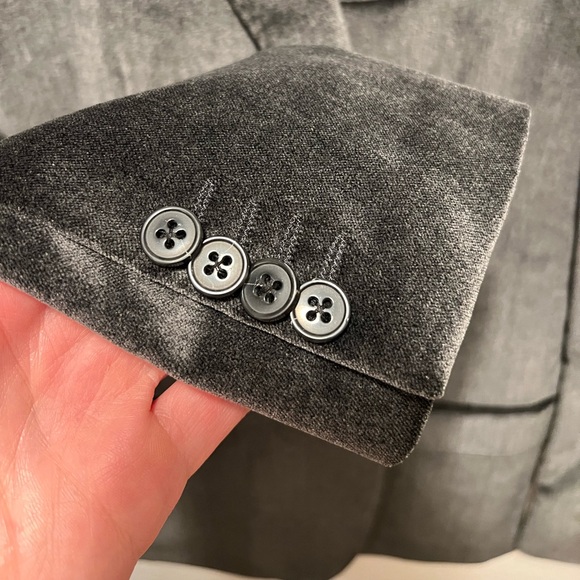 Z Zegna Slim Fit Gray Suede Dinner Jacket I Tuxedo - Picture 3 of 6